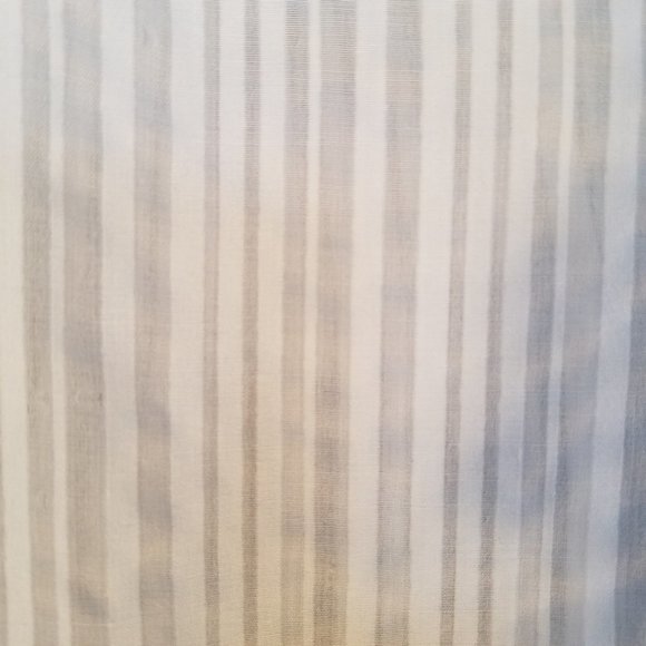 Vintage Sheer White Striped French Cuff Tunic 4P - Picture 4 of 7